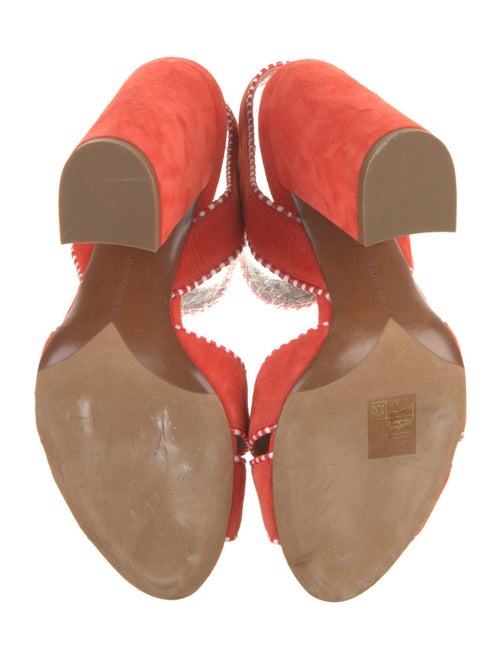 Tabitha Simmons Suede Leather Trim Embellishment Sandals