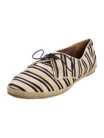Tabitha Simmons Satin Striped Espadrilles