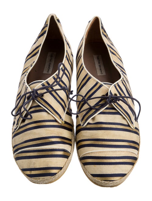 Tabitha Simmons Satin Striped Espadrilles