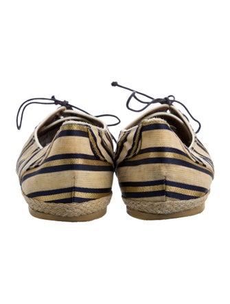 Tabitha Simmons Satin Striped Espadrilles