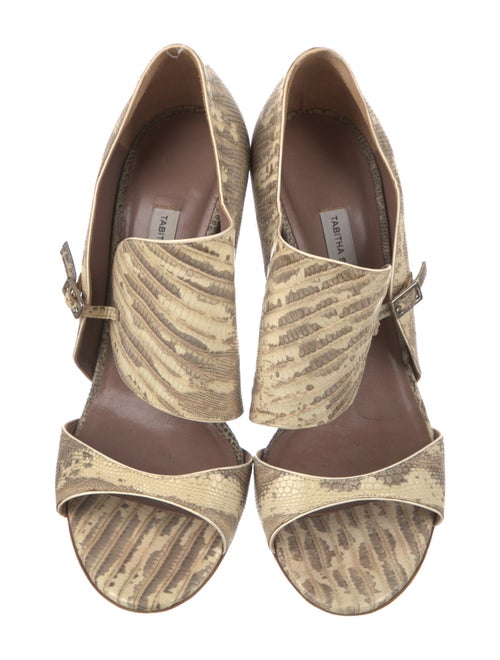 Tabitha Simmons Leather Animal Print Sandals