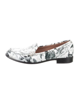 Tabitha Simmons Leather Printed Loafers