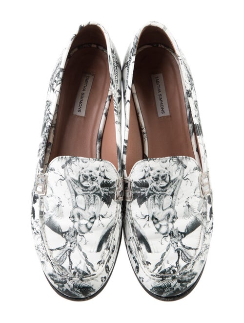 Tabitha Simmons Leather Printed Loafers