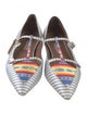 Tabitha Simmons Canvas Striped Mary Jane Flats