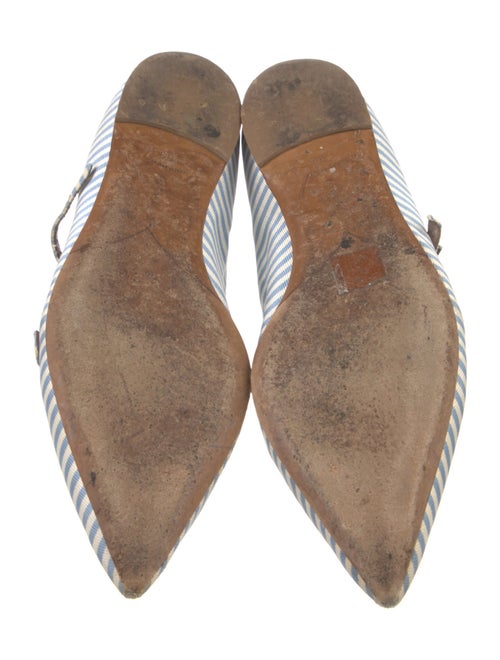 Tabitha Simmons Canvas Striped Mary Jane Flats