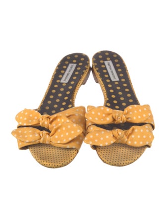Tabitha Simmons Bow Accents Slides