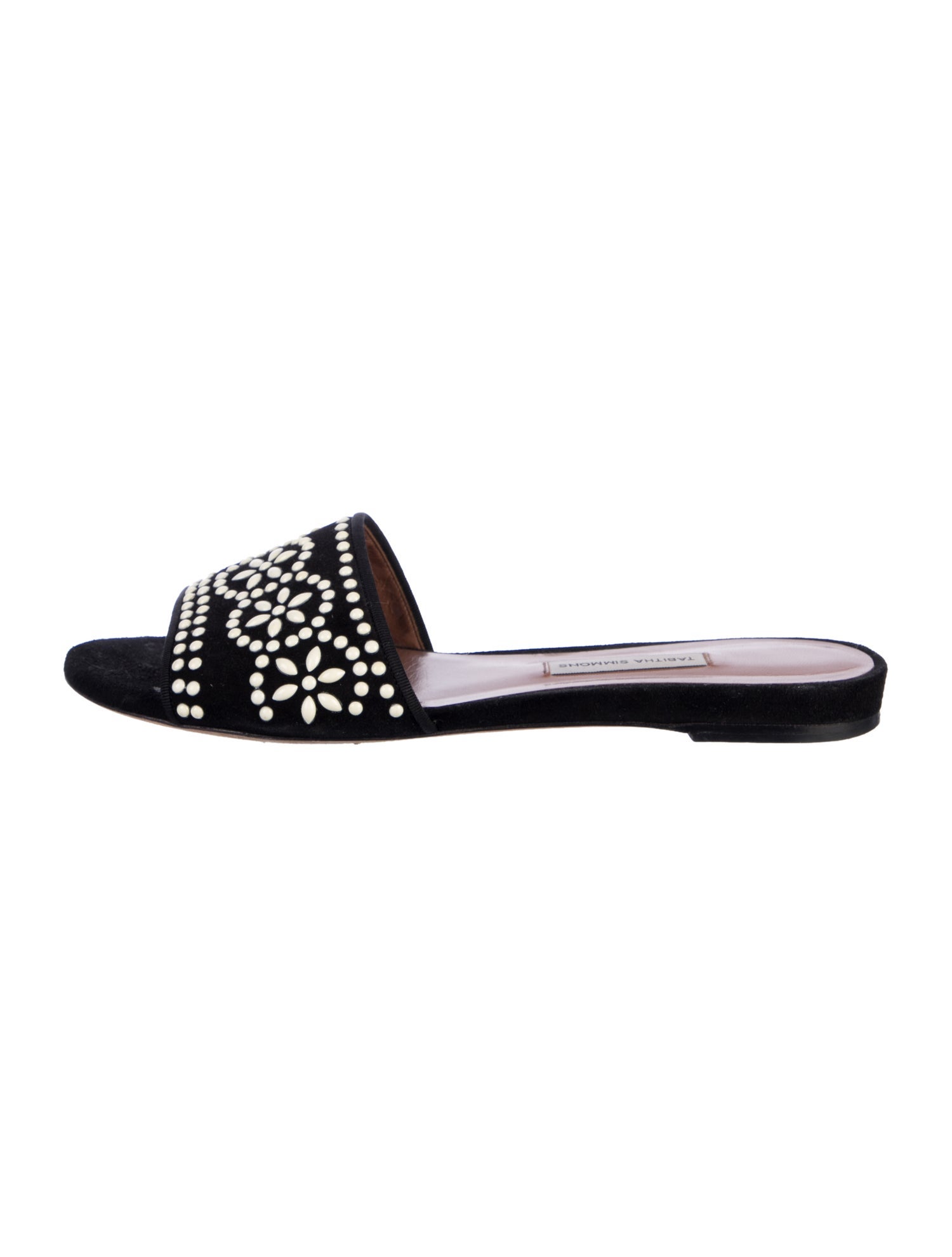 Tabitha Simmons Suede Printed Slippers