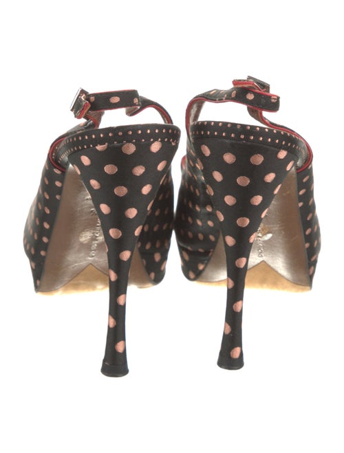 Tabitha Simmons Canvas Polka Dot Print Slingback Pumps