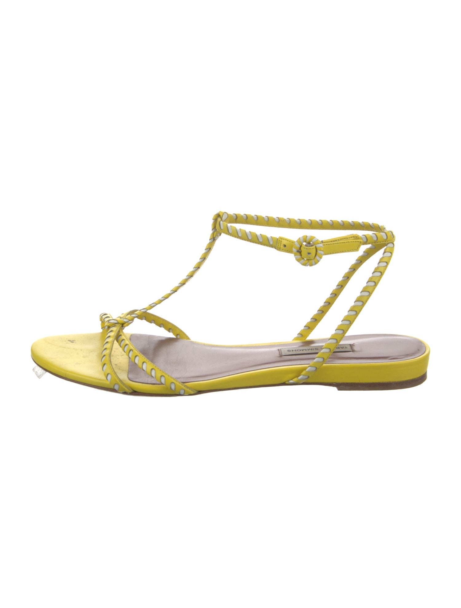 Tabitha Simmons Leather T-Strap Sandals