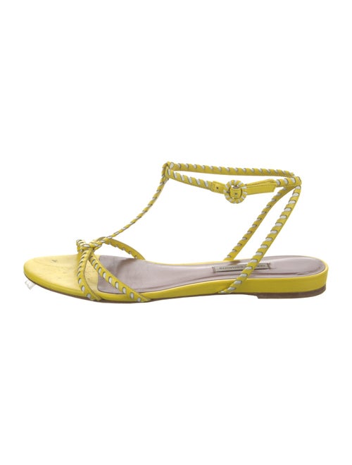 Tabitha Simmons Leather T-Strap Sandals