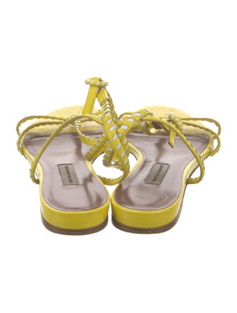 Tabitha Simmons Leather T-Strap Sandals