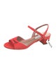 Tabitha Simmons Suede Bow Accents Slingback Sandals