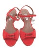 Tabitha Simmons Suede Bow Accents Slingback Sandals