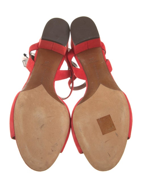 Tabitha Simmons Suede Bow Accents Slingback Sandals