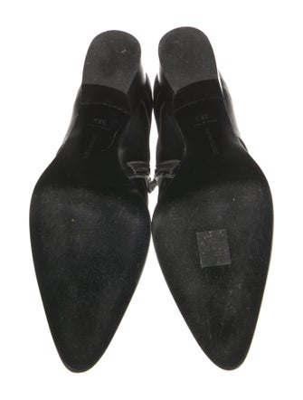 Tabitha Simmons Leather Embroidered Accent Combat Boots