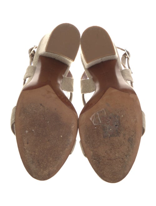 Tabitha Simmons Canvas Floral Print Slingback Sandals