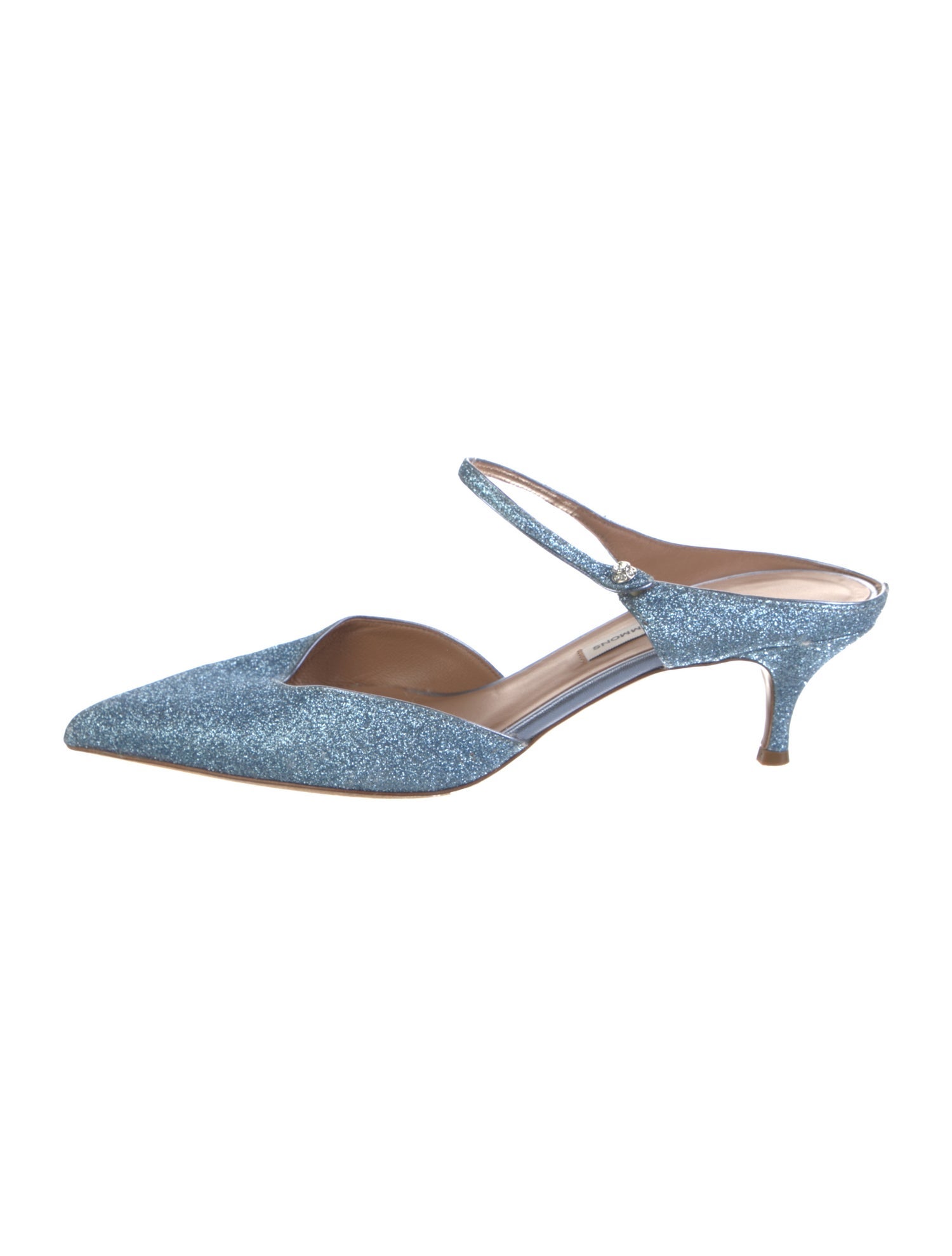 Tabitha Simmons Glitter Crystal Embellishments Mules