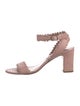 Tabitha Simmons Leather Scalloped Accent Sandals