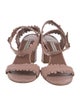 Tabitha Simmons Leather Scalloped Accent Sandals