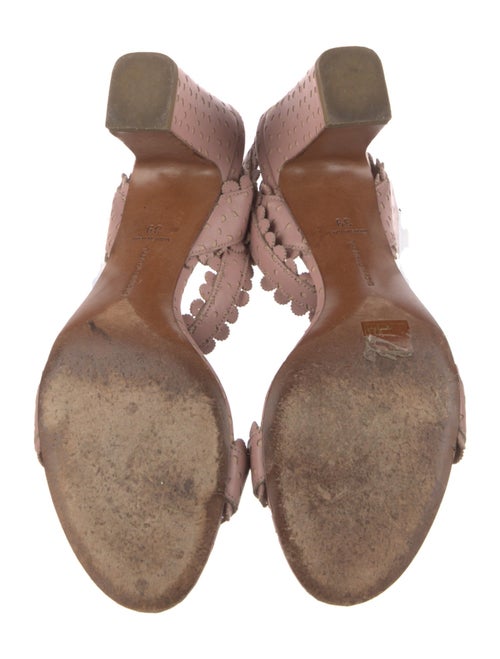 Tabitha Simmons Leather Scalloped Accent Sandals