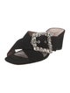 Tabitha Simmons Suede Crystal Embellishments Slides