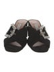 Tabitha Simmons Suede Crystal Embellishments Slides