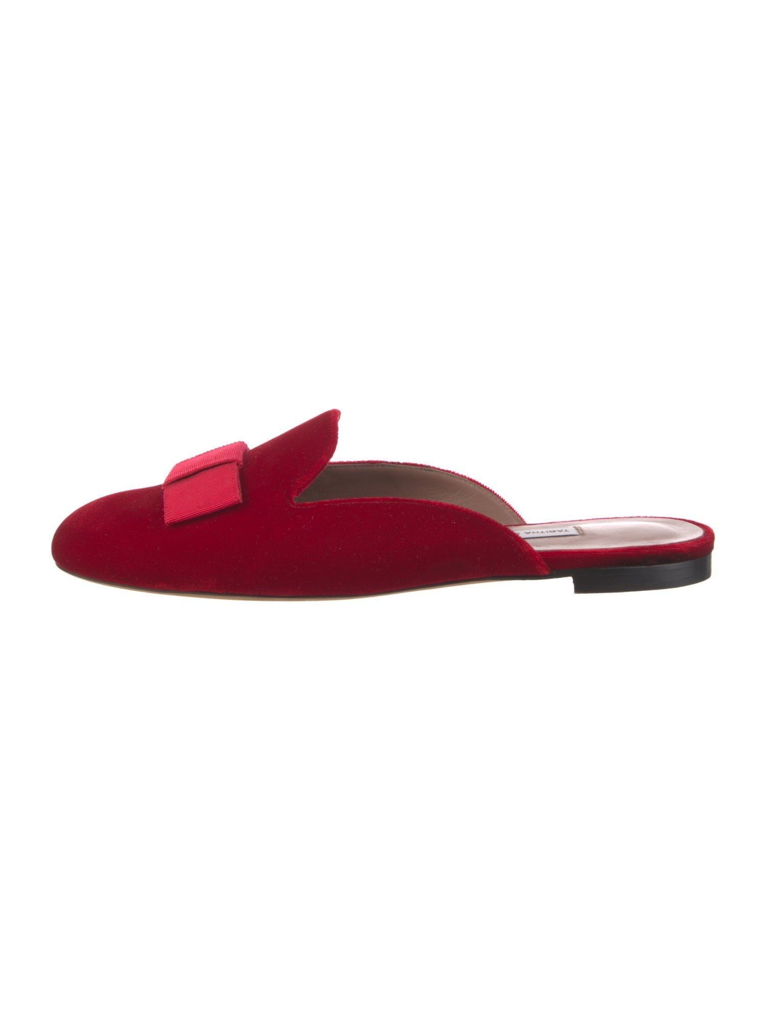 Tabitha Simmons Velvet Bow Accents Mules