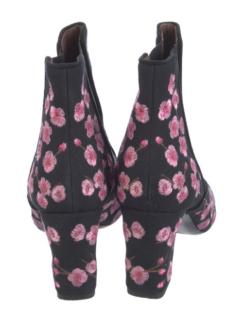 Tabitha Simmons Canvas Floral Print Lace-Up Boots