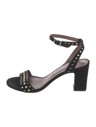 Tabitha Simmons Suede Studded Accents Sandals