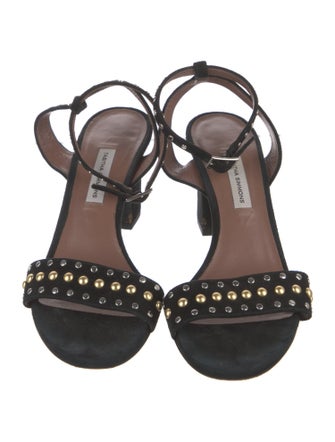 Tabitha Simmons Suede Studded Accents Sandals