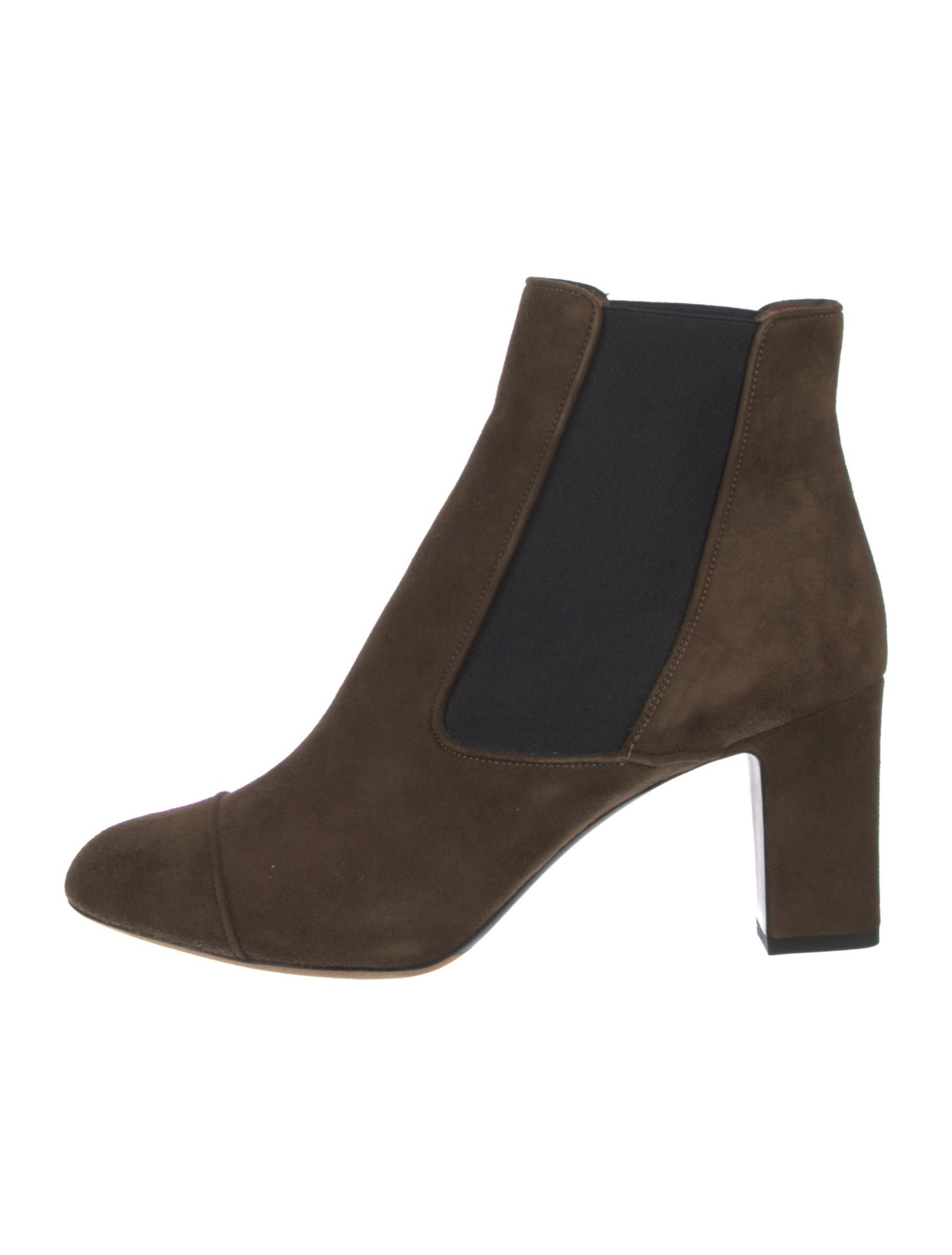 Tabitha Simmons Suede Colorblock Pattern Chelsea Boots