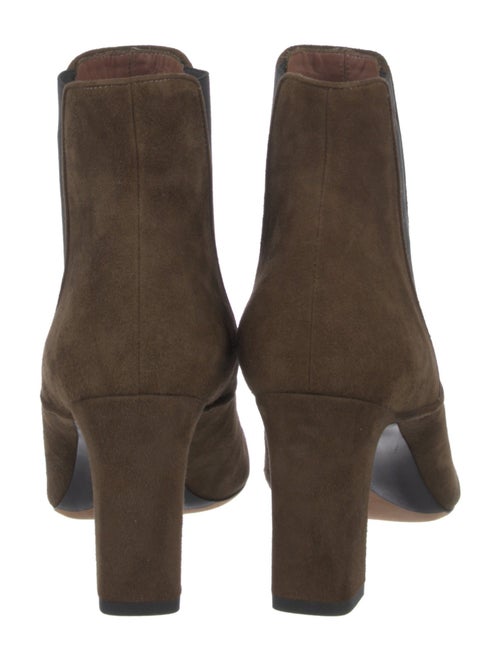Tabitha Simmons Suede Colorblock Pattern Chelsea Boots