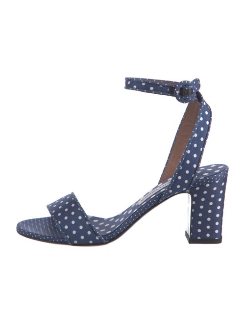 Tabitha Simmons Canvas Polka Dot Print Slingback Sandals