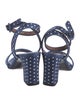 Tabitha Simmons Canvas Polka Dot Print Slingback Sandals