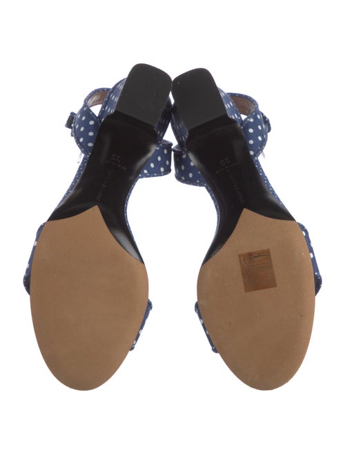 Tabitha Simmons Canvas Polka Dot Print Slingback Sandals