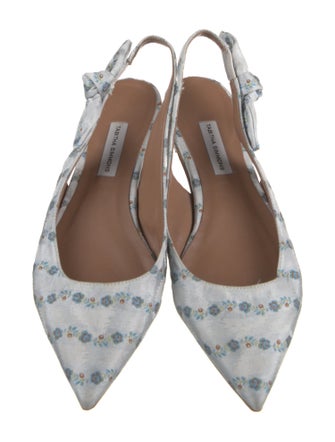 Tabitha Simmons Floral Print Slingback Flats