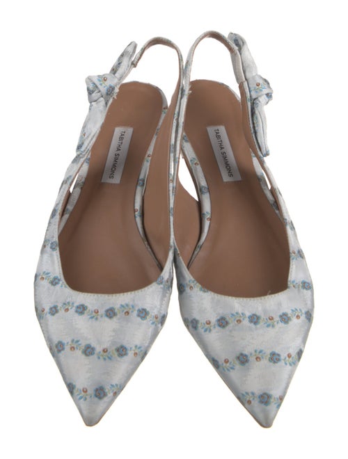 Tabitha Simmons Floral Print Slingback Flats