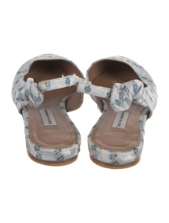 Tabitha Simmons Floral Print Slingback Flats