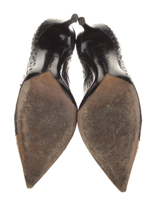 Tabitha Simmons Leather Colorblock Pattern Pumps