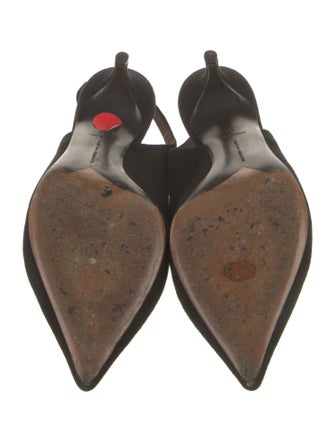 Tabitha Simmons Suede Bow Accents Slingback Pumps