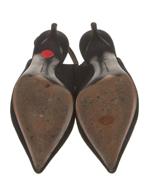 Tabitha Simmons Suede Bow Accents Slingback Pumps