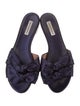 Tabitha Simmons Satin Bow Accents Slides
