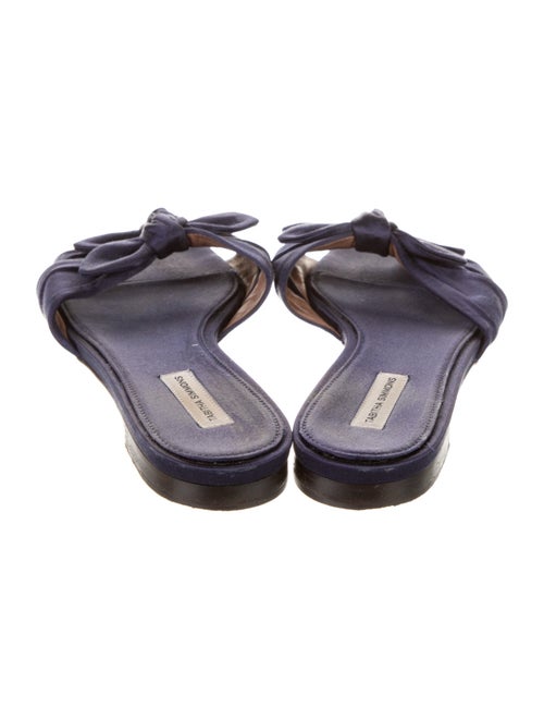 Tabitha Simmons Satin Bow Accents Slides