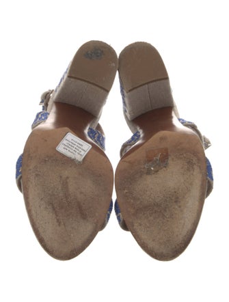 Tabitha Simmons Canvas Floral Print Slingback Sandals