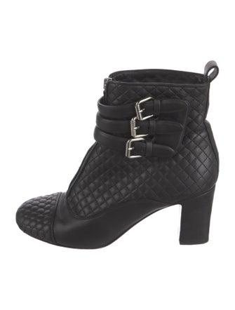 Tabitha Simmons Quilted Pattern Leather Boots