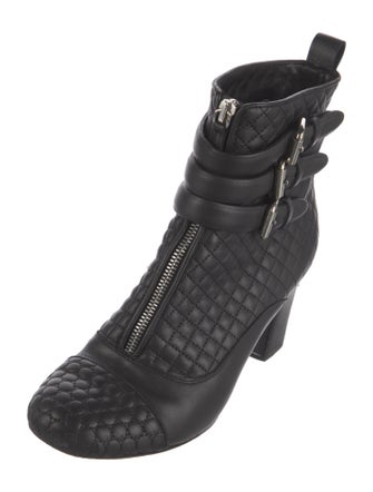 Tabitha Simmons Quilted Pattern Leather Boots
