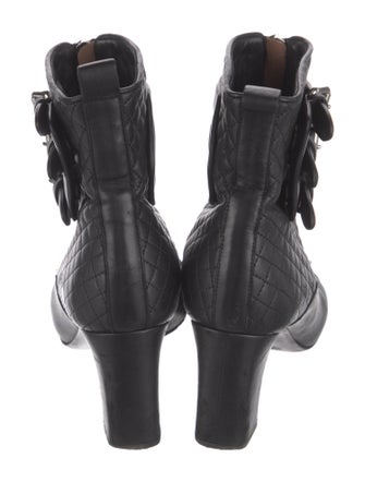 Tabitha Simmons Quilted Pattern Leather Boots