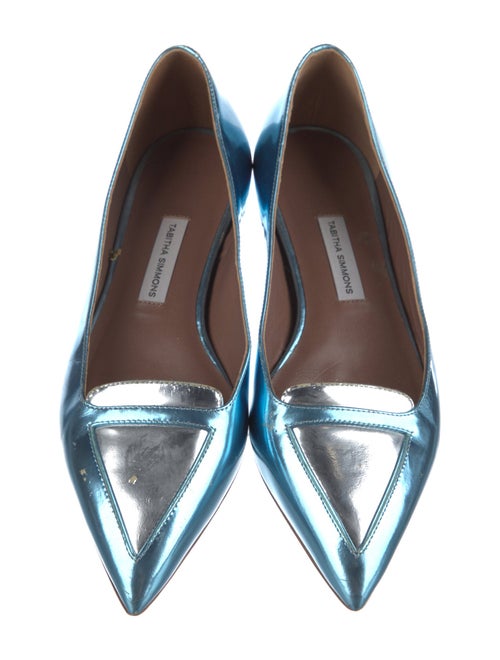 Tabitha Simmons Patent Leather Colorblock Pattern Ballet Flats
