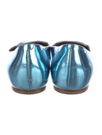 Tabitha Simmons Patent Leather Colorblock Pattern Ballet Flats