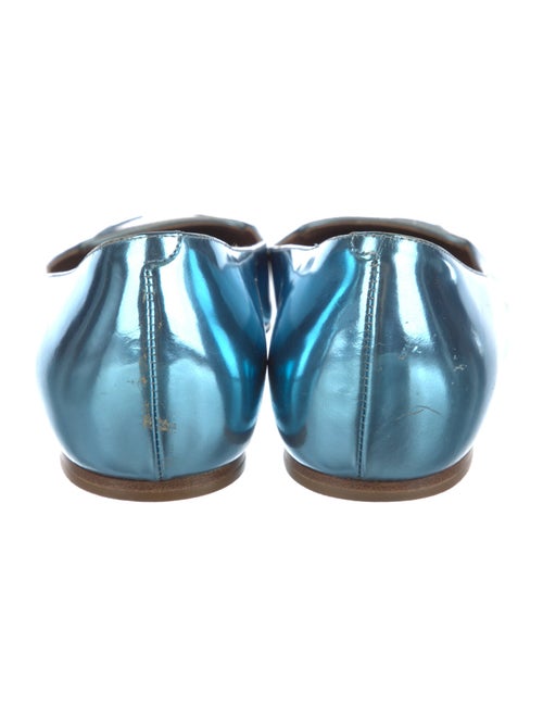 Tabitha Simmons Patent Leather Colorblock Pattern Ballet Flats